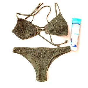 White Fox Swimwear matching swimsuit set